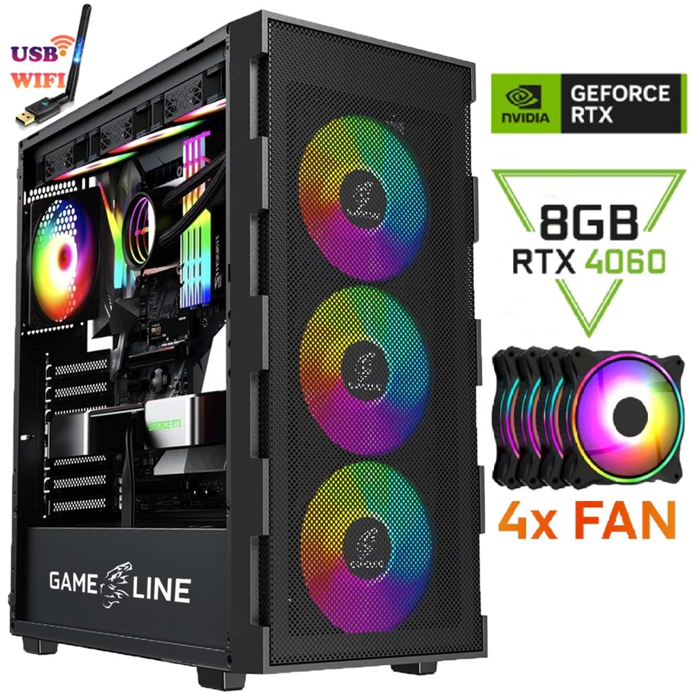 FR10 RYZEN 7 5700X 16GB DDR4 1TB SSD RTX4060 8GB OYUNCU MASAÜSTÜ BİLGİSAYAR