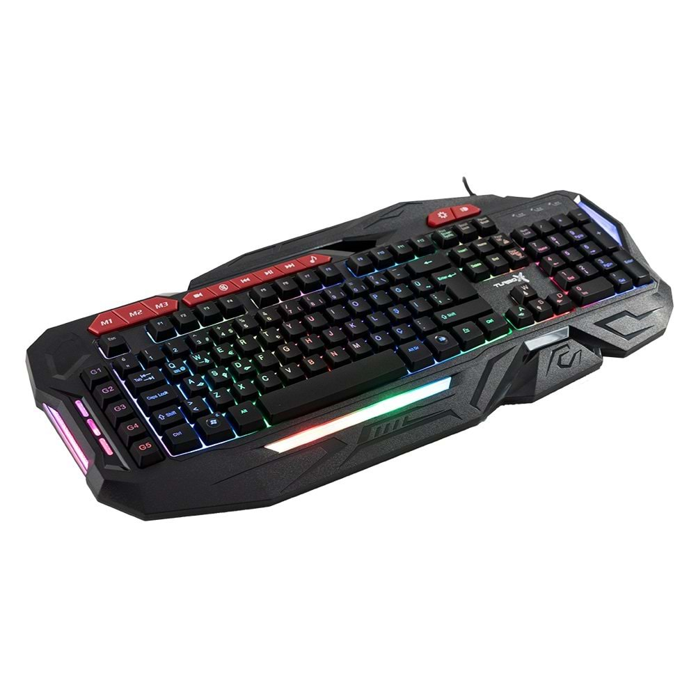 Turbox TR-GK103 USB Kablolu Gaming Standart Q Rainbow Aydınlatma Klavye