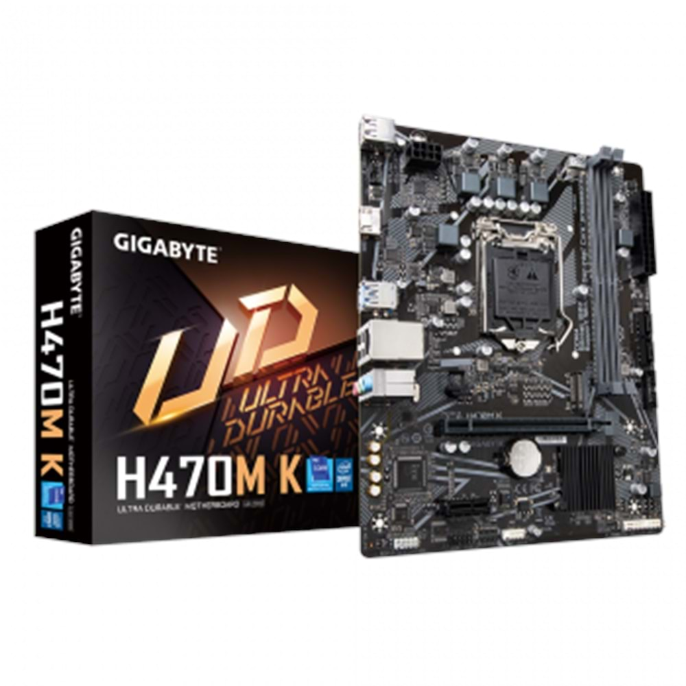 GIGABYTE H470M K 3200Mhz HDMI DP M.2 mATX 1200p