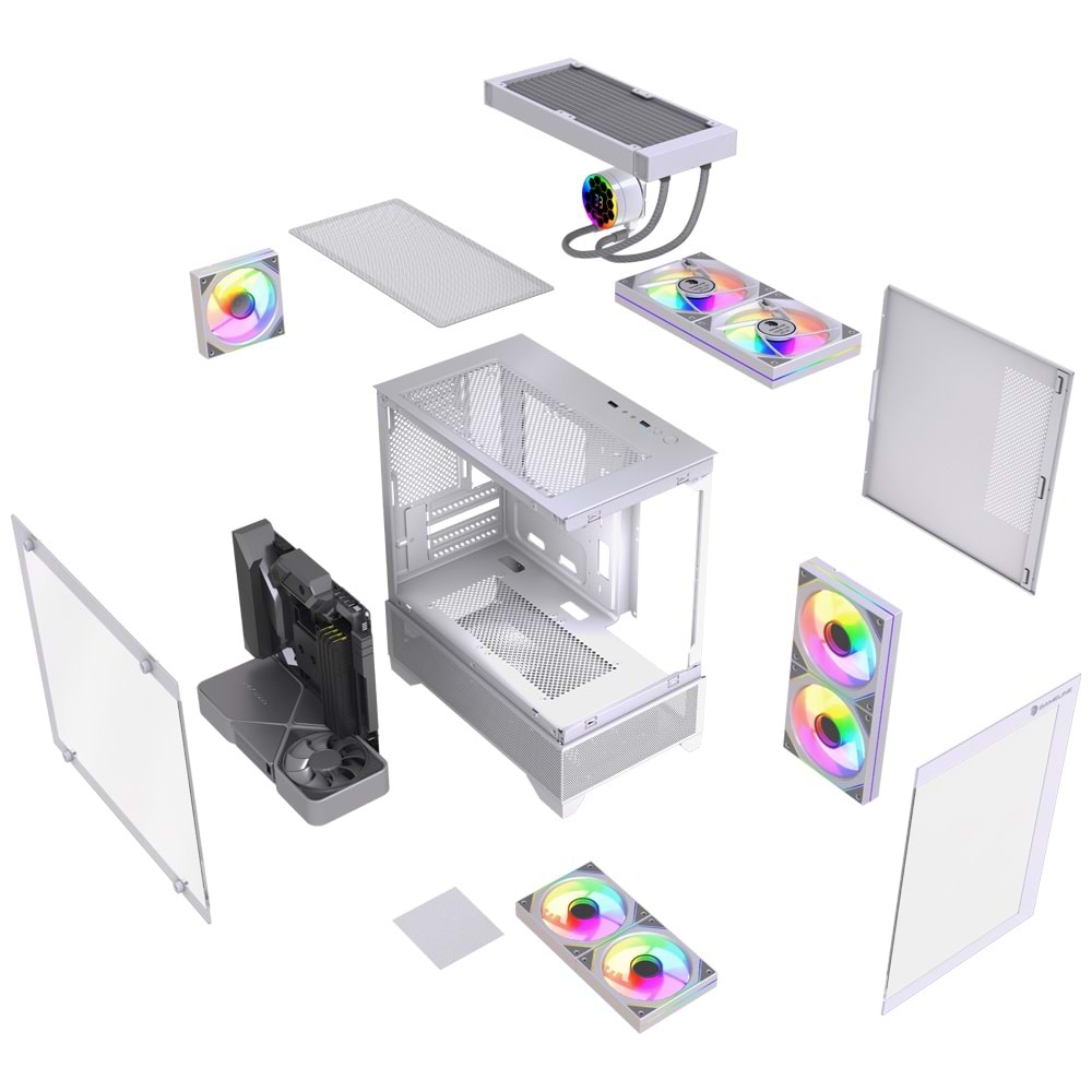 Gameline Armor V4 3x Rgb Fan Temperli Cam USB 3.0 Gaming Bilgisayar Kasası