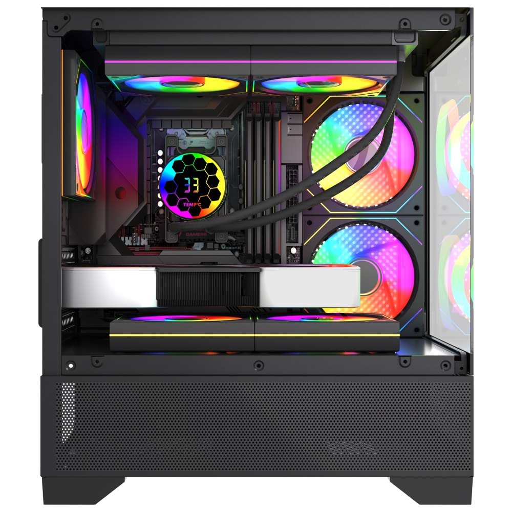 Gameline Armor V3 3x Rgb Fan Temperli Cam USB 3.0 Gaming Bilgisayar Kasası