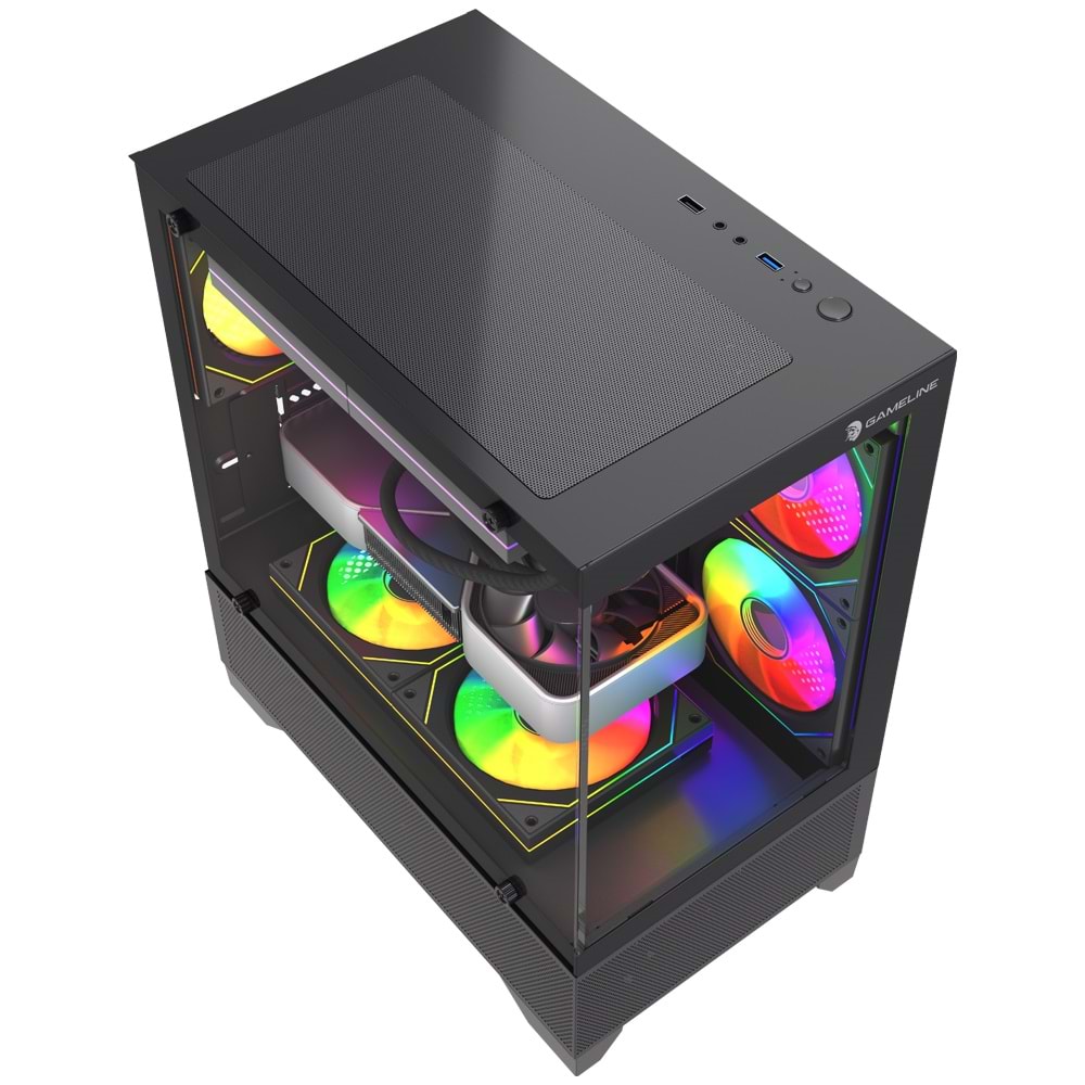 Gameline Armor V3 3x Rgb Fan Temperli Cam USB 3.0 Gaming Bilgisayar Kasası