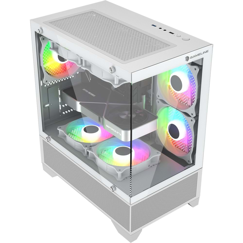 Gameline Armor V2 5x F-Rgb Fan Temperli Cam USB 3.0 Gaming Bilgisayar Kasası