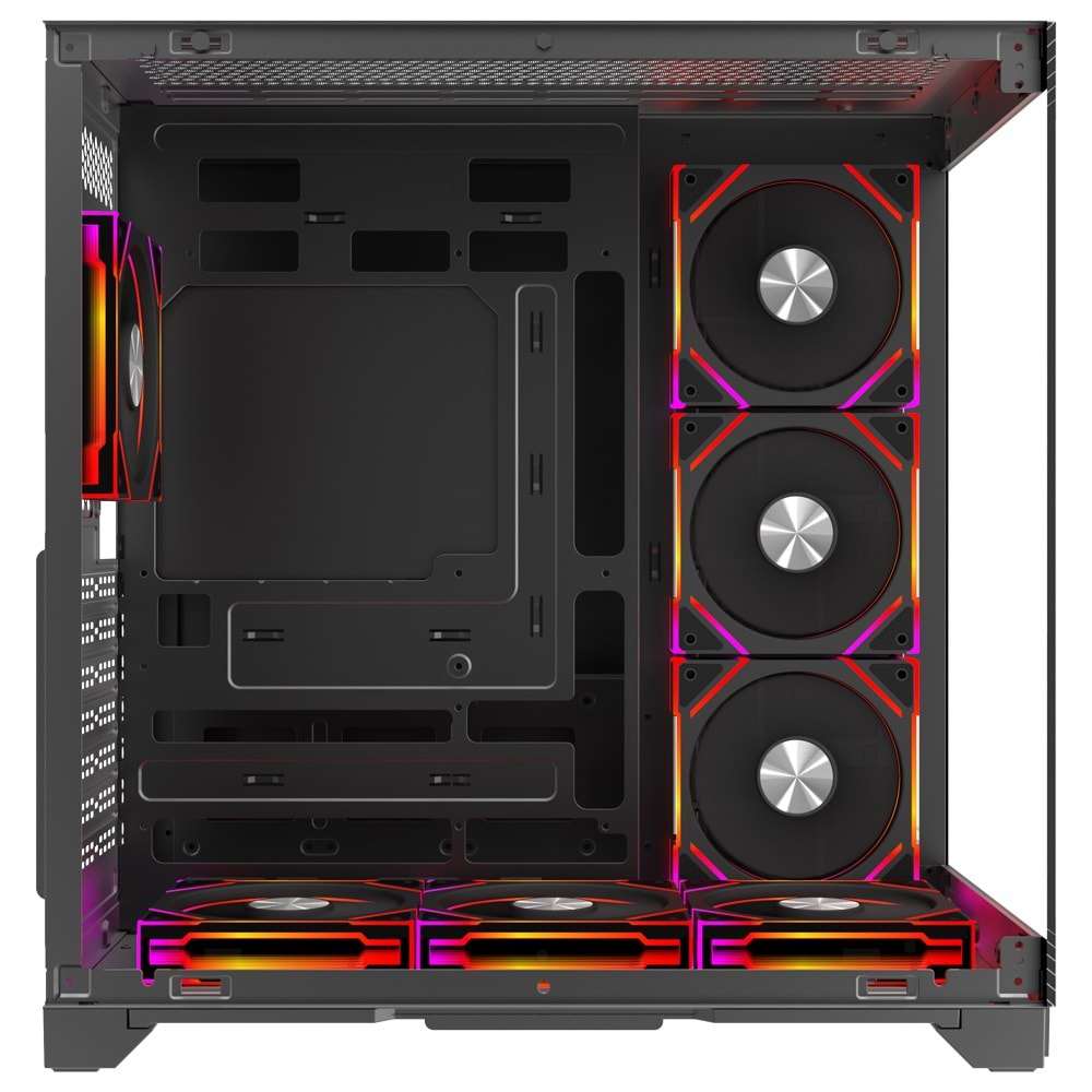 Gameline Grand Premium 7x ARGB Fan Kumandalı USB 3.0 ATX Gaming Bilgisayar Kasası Siyah