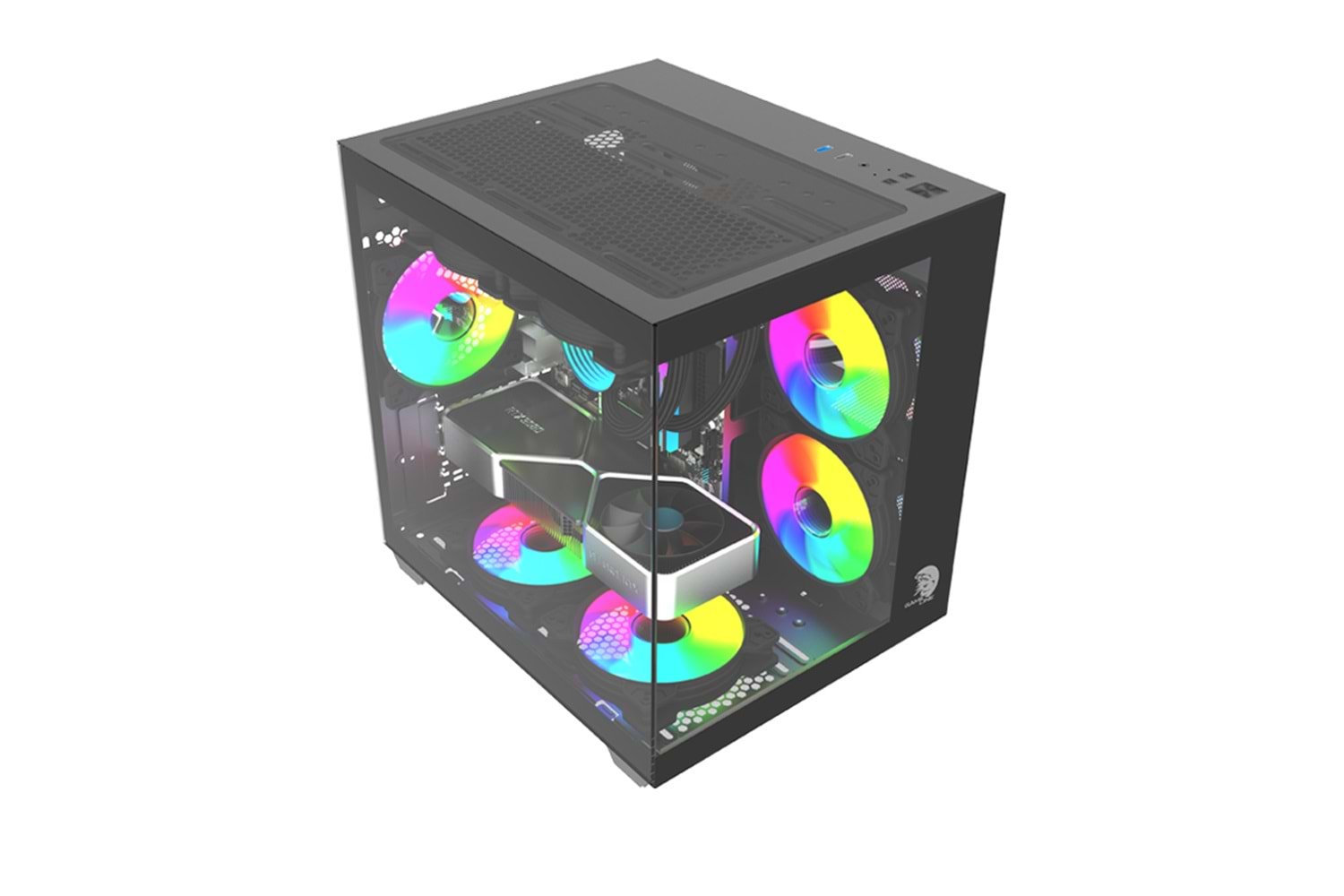 GAMELİNE HIPER V1 3x RGB Fanlı USB 3.0 Gaming Bilgisayar Kasası Siyah