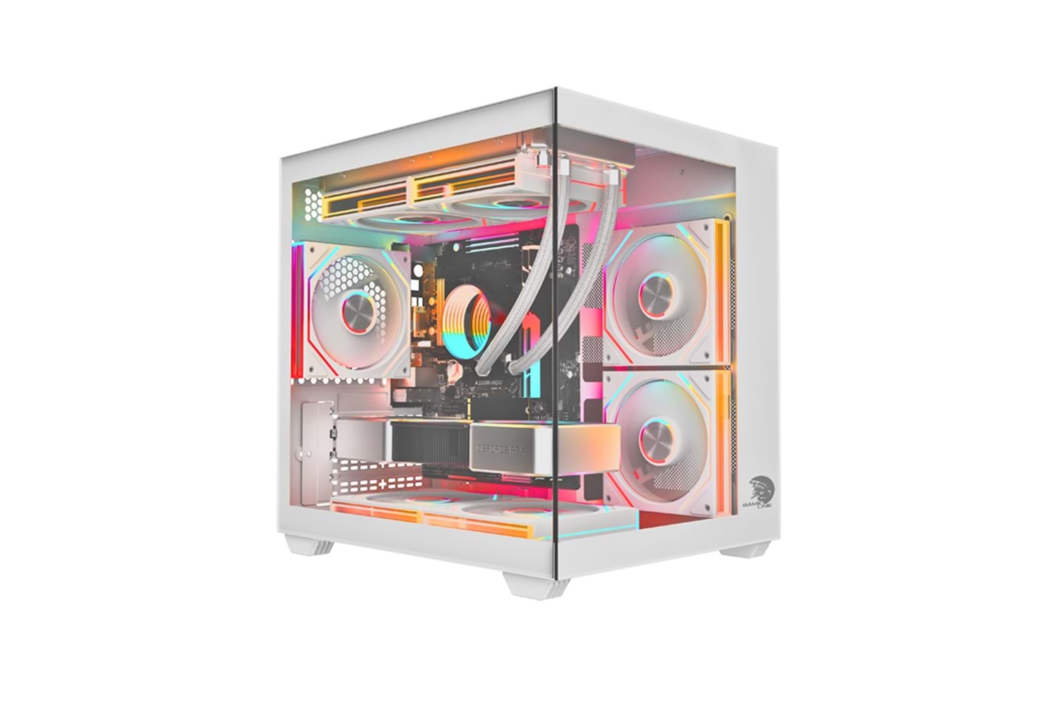 GAMELİNE HIPER V3 3x RGB Fanlı USB 3.0 Gaming Bilgisayar Kasası Beyaz