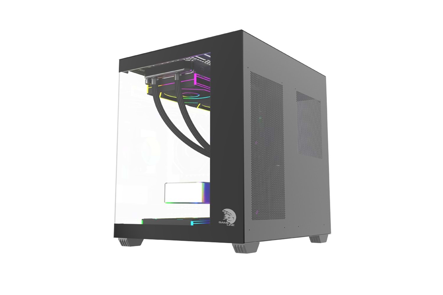 GAMELİNE HIPER V4 5x RGB Fanlı USB 3.0 Gaming Bilgisayar Kasası Siyah