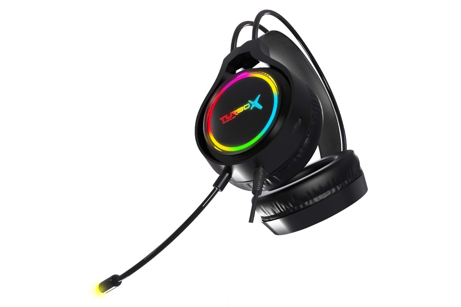 Turbox ClanX Rainbow Backlight USB Kafa Bantlı Gaming 7.1 Mikrofonlu Kulaklık