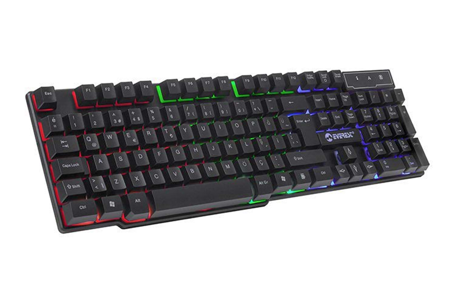 Everest KM-G77 X-Vayne USB Kablolu Siyah Gaming Standart Q Rainbow Aydınlatmalı Klavye ve Mouse Set