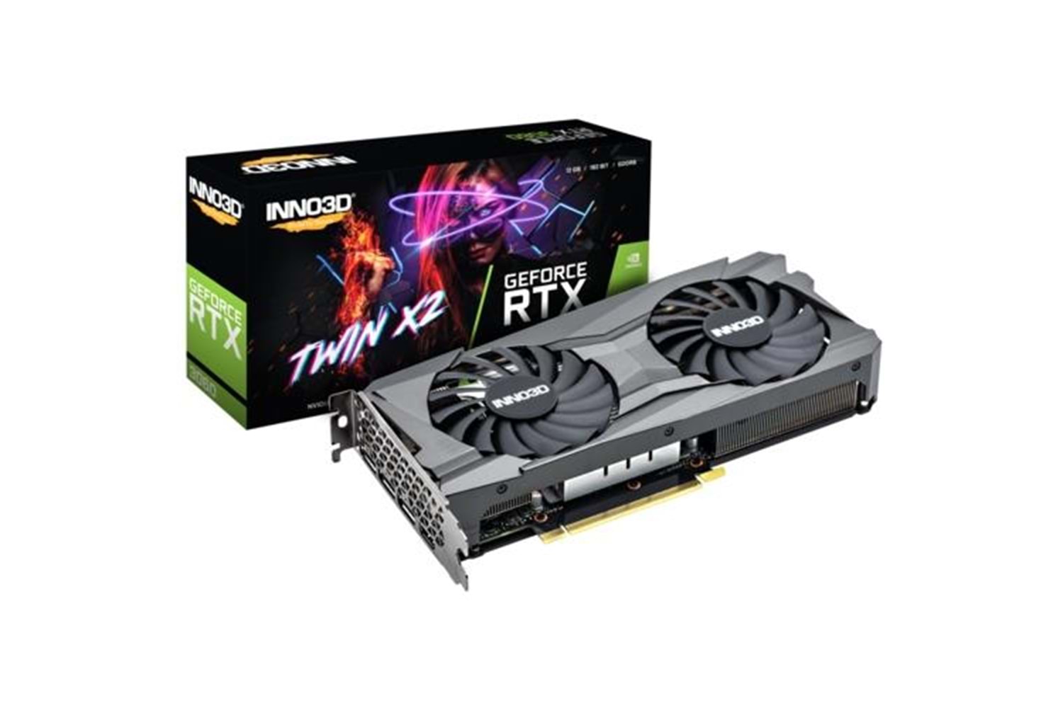 Inno3D RTX3060 Twin x2 12GB 192Bit GDDR6-LHR3xDP+HDMI
