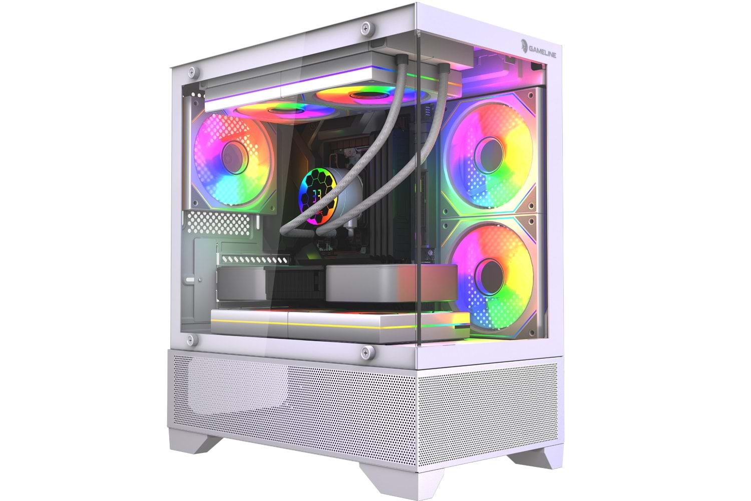 Gameline Armor V4 3x Rgb Fan Temperli Cam USB 3.0 Gaming Bilgisayar Kasası
