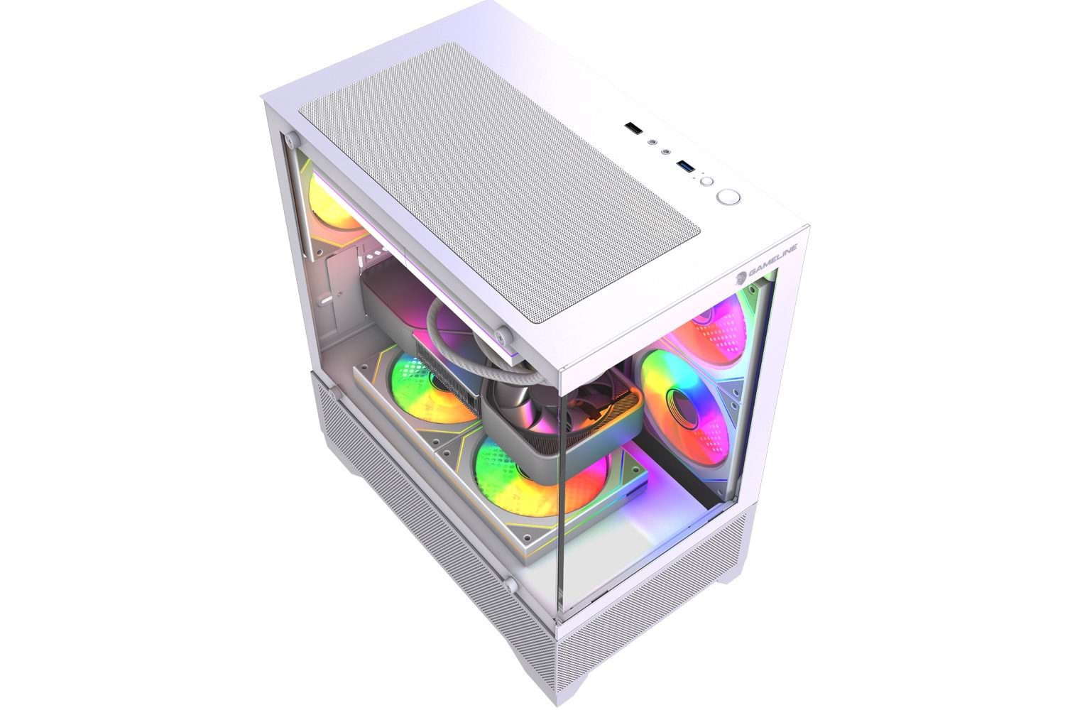 Gameline Armor V4 3x Rgb Fan Temperli Cam USB 3.0 Gaming Bilgisayar Kasası