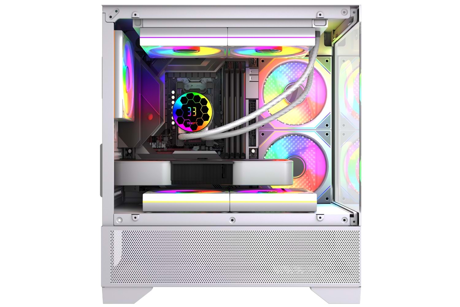 Gameline Armor V4 3x Rgb Fan Temperli Cam USB 3.0 Gaming Bilgisayar Kasası