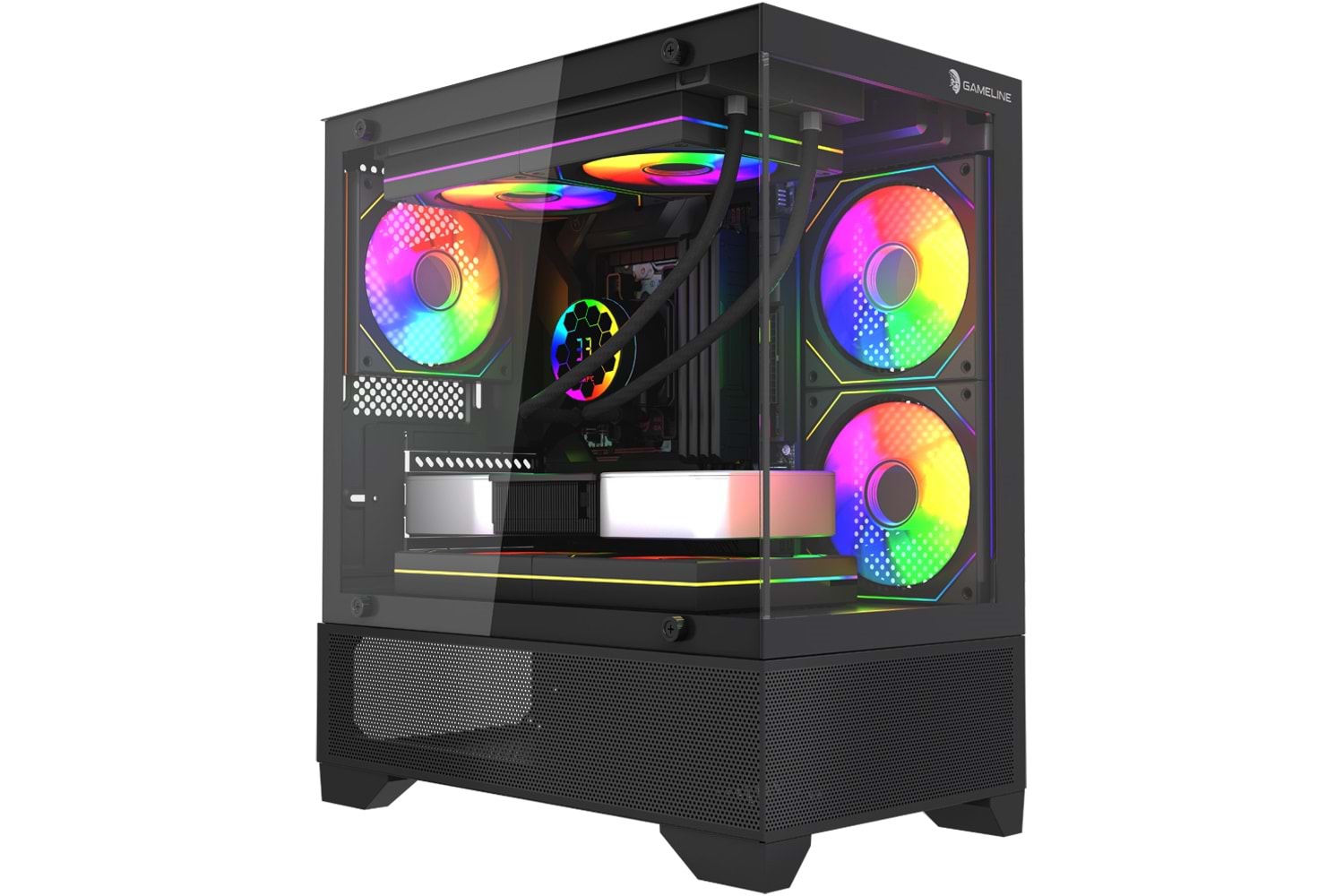 Gameline Armor V3 3x Rgb Fan Temperli Cam USB 3.0 Gaming Bilgisayar Kasası