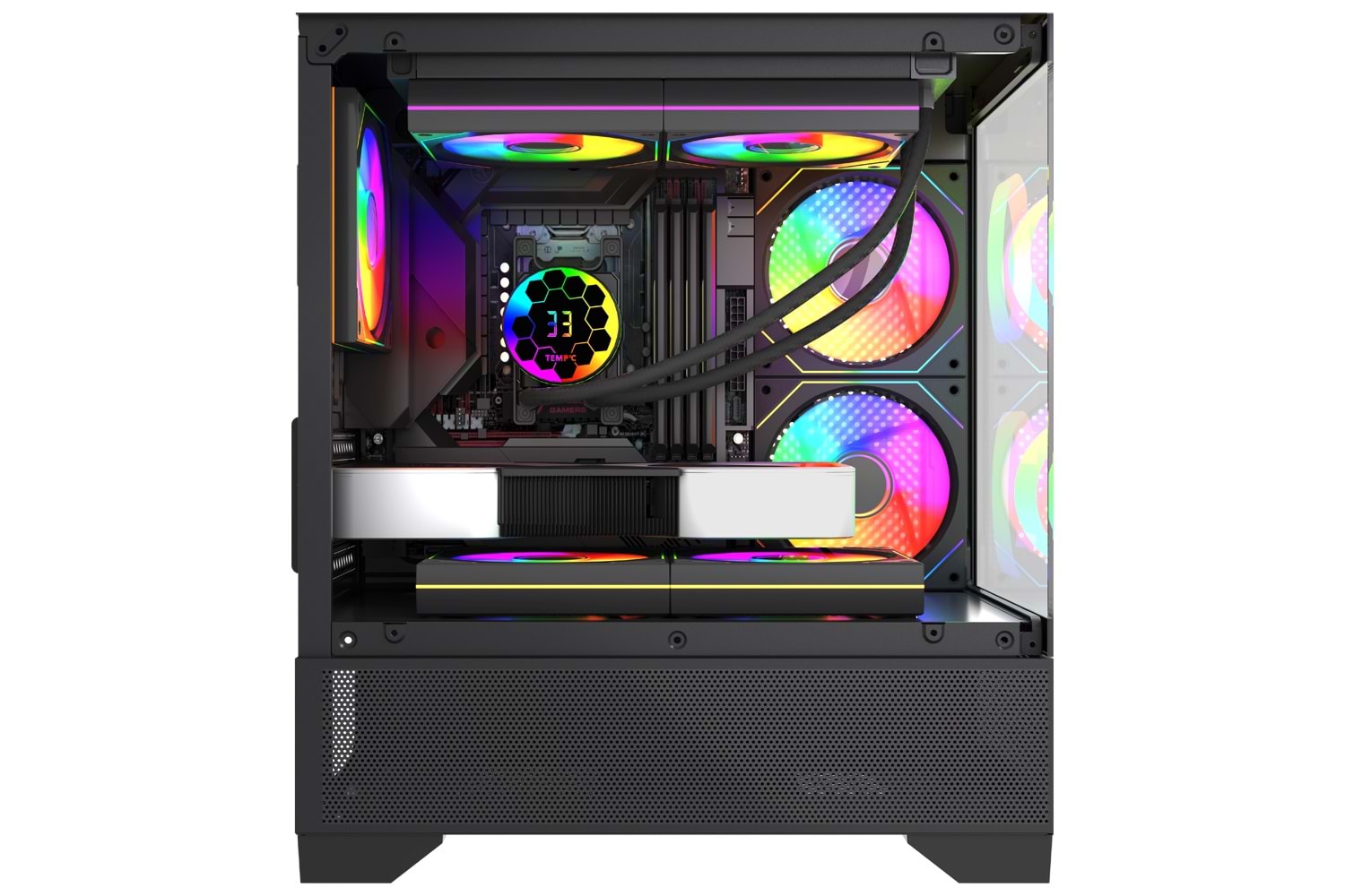 Gameline Armor V3 3x Rgb Fan Temperli Cam USB 3.0 Gaming Bilgisayar Kasası