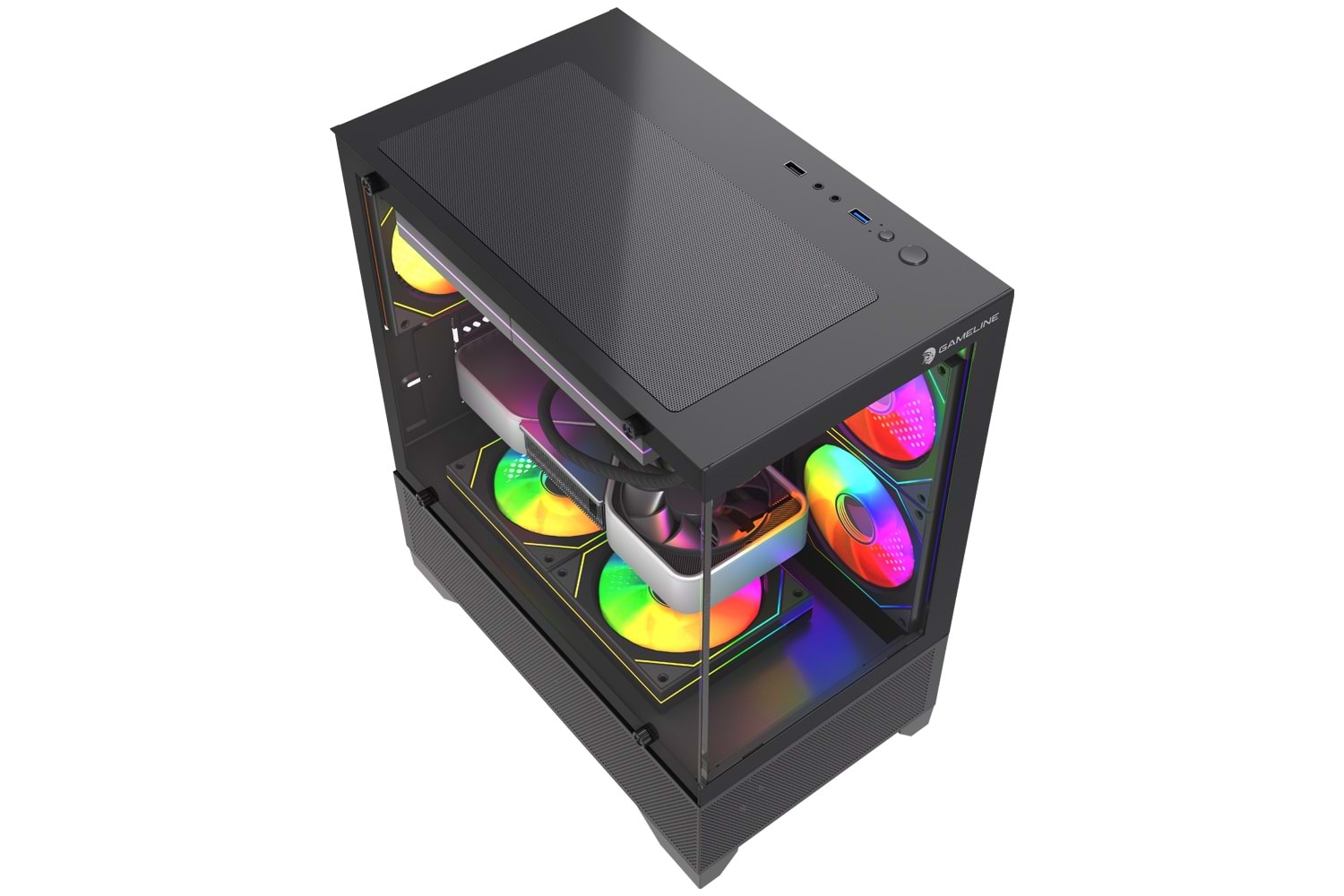 Gameline Armor V3 3x Rgb Fan Temperli Cam USB 3.0 Gaming Bilgisayar Kasası
