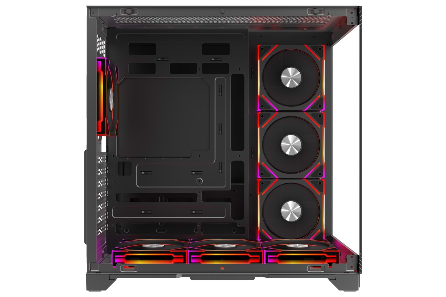 Gameline Grand Premium 7x ARGB Fan Kumandalı USB 3.0 ATX Gaming Bilgisayar Kasası Siyah