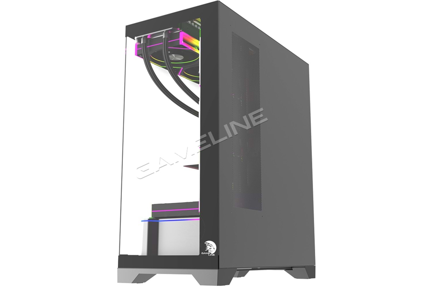 Gameline ARTIST 7x ARGB Kumandalı Fan USB 3.0 ATX Gaming Bilgisayar Kasası Siyah