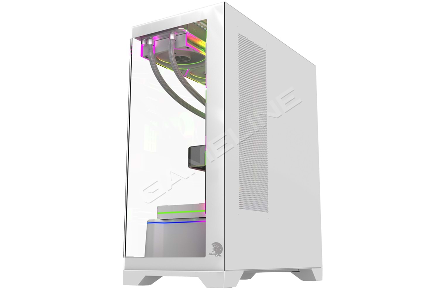 Gameline ARTIST 7x ARGB Kumandalı Fan USB 3.0 ATX Gaming Bilgisayar Kasası Beyaz