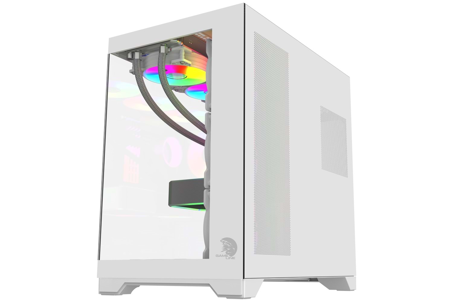 Gameline Robust Premium 7x Rgb Fanlı USB 3.0 Type-C Gaming Bilgisayar Kasası Beyaz