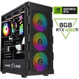 Gameline PRO-X9 i7-12700F 16GB DDR4 500GB M.2 Nvme RTX4060Ti 8GB Oyuncu Masaüstü Bilgisayar