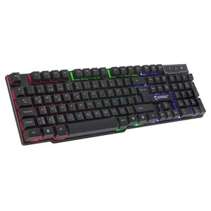 Everest KM-G77 X-Vayne USB Kablolu Siyah Gaming Standart Q Rainbow Aydınlatmalı Klavye ve Mouse Set