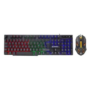 Everest KM-G77 X-Vayne USB Kablolu Siyah Gaming Standart Q Rainbow Aydınlatmalı Klavye ve Mouse Set