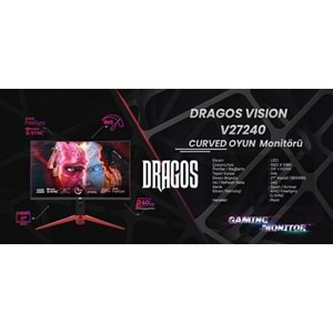 Dragos VISION V27240 1ms 240Hz Hdmi Dp 1920x1080 27