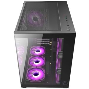 Gametech Prime V2 Tuş Kontrollü RGB 7x120mm Fan Gaming Bilgisayar Kasası