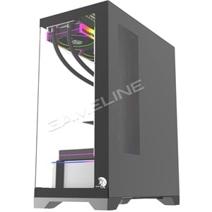 Gameline ARTIST 7x ARGB Kumandalı Fan USB 3.0 ATX Gaming Bilgisayar Kasası Siyah