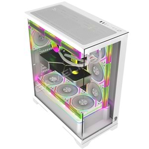 Gameline ARTIST 7x ARGB Kumandalı Fan USB 3.0 ATX Gaming Bilgisayar Kasası Beyaz