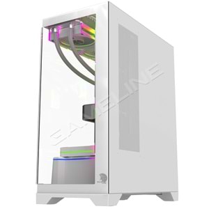 Gameline ARTIST 7x ARGB Kumandalı Fan USB 3.0 ATX Gaming Bilgisayar Kasası Beyaz