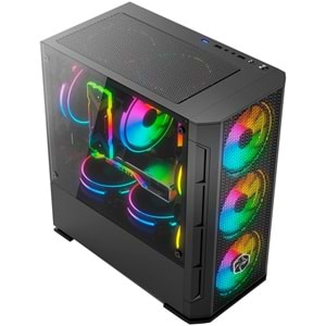 GAMETECH X-COOLER ARGB 4X120MM FAN M.ATX GAMING OYUNCU KASASI