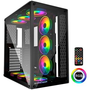 GAMETECH ARCHON KUMANDALI 9 ADET RGB FANLI GAMING OYUNCU BİLGİSAYAR KASASI