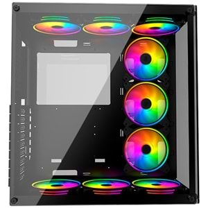 GAMETECH ARCHON KUMANDALI 9 ADET RGB FANLI GAMING OYUNCU BİLGİSAYAR KASASI