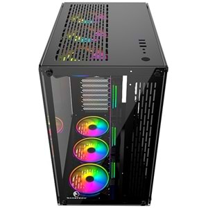 GAMETECH ARCHON KUMANDALI 9 ADET RGB FANLI GAMING OYUNCU BİLGİSAYAR KASASI