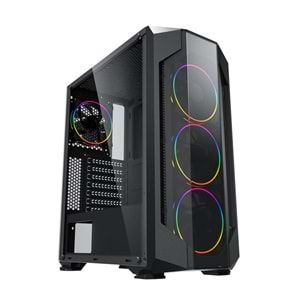 Turbox Ahri 4x Rainbow Fan USB 2.0 (Powersız) ATX Bilgisayar Kasası