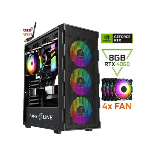 Gameline FR13 I5-10400F 16GB Ddr4 500GB SSD RTX4060 8gb Oyuncu Masaüstü Bilgisayar