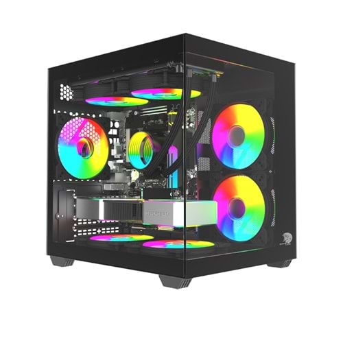 GAMELİNE HIPER V1 3x RGB Fanlı USB 3.0 Gaming Bilgisayar Kasası Siyah