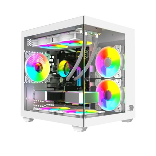 GAMELİNE HIPER V2 3x RGB Fanlı USB 3.0 Gaming Bilgisayar Kasası Beyaz