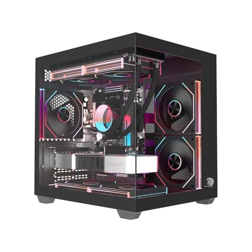 GAMELİNE HIPER V3 5x RGB Fanlı USB 3.0 Gaming Bilgisayar Kasası Siyah