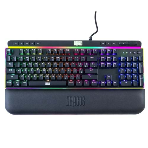 Dragos Infinity Pro INF500P USB Kablolu Full Rgb Makro Gaming Klavye Mekanik Blue Switch Mekanik RGB