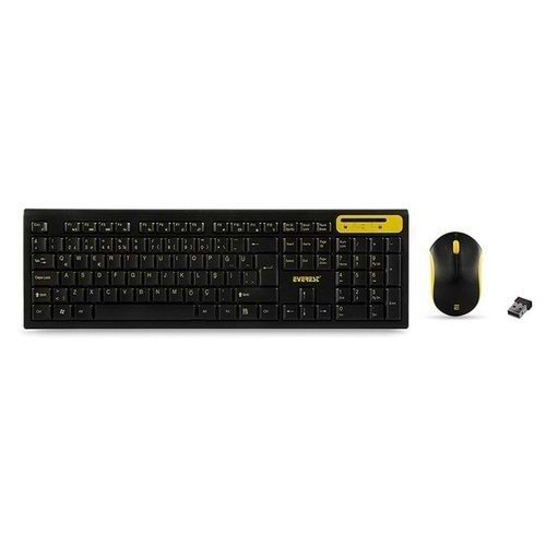 Everest KM-5535 USB Kablosuz Siyah Multimedya Standart Q Klavye ve Mouse Set