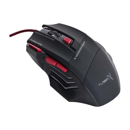 Turbox TR-X7 3200DPI Usb Kablo 7D Red Gaming Mouse + Mouse Pad Hediyeli