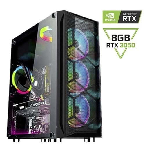 RTX07 Ryzen 5 4500 32GB Ddr4 500GB SSD RTX3050 8gb Masaüstü Oyuncu Bilgisayar