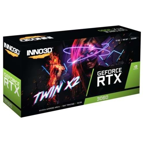 Inno3D RTX3060 Twin x2 12GB 192Bit GDDR6-LHR3xDP+HDMI