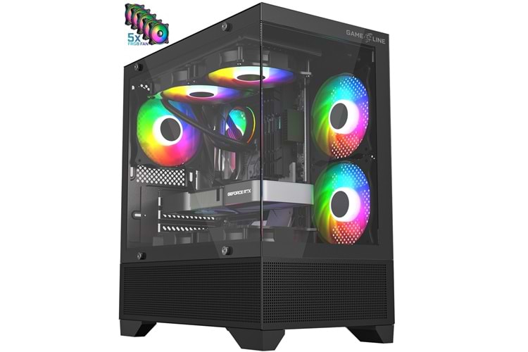 Gameline ARMOR 5x F-RGB Fan Tamperli Cam USB 3.0 Gaming Bilgisayar Kasası