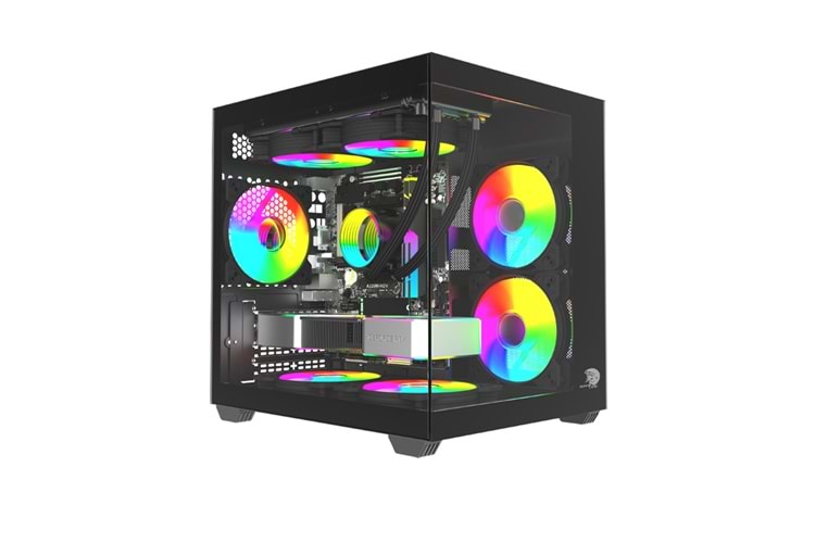 GAMELİNE HIPER V1 3x RGB Fanlı USB 3.0 Gaming Bilgisayar Kasası Siyah