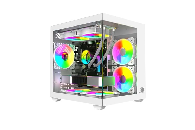 GAMELİNE HIPER V2 3x RGB Fanlı USB 3.0 Gaming Bilgisayar Kasası Beyaz