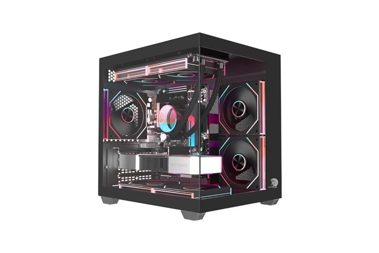 GAMELİNE HIPER V4 3x RGB Fanlı USB 3.0 Gaming Bilgisayar Kasası Siyah
